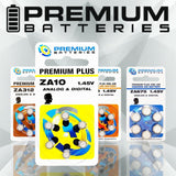 Premium Batteries Size 10 PR70 1.45V Hearing Aid Battery Yellow Tab (240 Batteries)