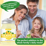 Sea Moss Gel, 18 OZ Wildcrafted Irish Seamoss Gel Rich in 92 Minerals & Vitamins Supports Immune System & Thyroid & Antioxidant, Non-GMO Organic Raw Sea Moss Supplements Lemon Flavor