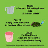 Great Big Roses - Soil and Fertilizer Booster; 1 Gallon Concentrate (Makes 32 Gallons)