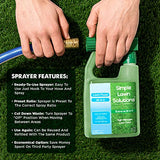 Maximum Green & Growth Fertilizer High Nitrogen 28-0-0 Liquid Lawn Food Spray Spring & Summer- Any Grass Type- Simple Lawn Solutions - Concentrated Quick & Slow Release Attached Sprayer (32 Ounce)