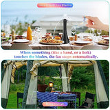 Fly Fans for Tables Rechargeable, Belfans Fly Fans for Outdoor Tables USB, Fly Fans to Keep Flies Away by Soft Blades, Food Fans for Camping, Picnic, Fishing, Fly Repellent Outdoor Patio, 2pcs