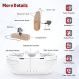 QUEP Bluetooth Hearing Aids with APP Control, Digital Hearing Aids for Seniors Adults Rechargeable with Noise Cancelling, Personalized Hearing Test, Feedback Control,BTE, Call Up