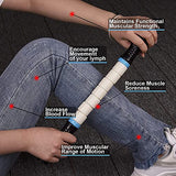iGreely Premium Muscle Roller The Ultimate Massage Roller Stick 17 Inches Recommended by Physical Therapists Promotes Recovery Fast Relief for Cramps Soreness Tight Muscles-White