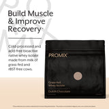 Promix Whey Protein Isolate Powder, Chocolate - 5lb Bulk - Grass-Fed & 100% All Natural - ­Post Workout Fitness & Nutrition Shakes, Smoothies, Baking & Cooking Recipes - Gluten-Free & Keto-Friendly