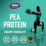 NOW Sports Nutrition, Pea Protein 24 g, Easily Digested, Creamy Chocolate Powder, 2-Pound