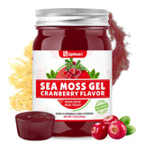 UPNEUTRI Sea Moss Gel - Wildcrafted Irish sea Moss 92 Minerals and Vitamins Immune Defense Thyroid Antioxidant Support, Vegan Non-GMO Cranberry Flavored 12 OZ