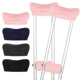 Crutch Pads and Crutch Hand Grips for Adults Kids Antiskid Underarm Padding Soft Foam Crutch Pad Set Accessories 4 PCS (Pink)