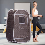 Portable Sauna Tent, Foldable One Person Full Body Spa for Detox Therapy Without Steamer - Dark Grey