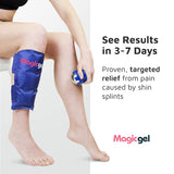 Magic Gel Shin Splint Relief: Hot & Cold Packs, Cryoball & Stretch Bands for Shin Splints | Hot & Cold Therapy for Leg Pain Relief