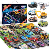 2023 Advent Calendar Kids 24pcs Play Vehicles for Boys, Christmas Gifts 24 Days Christmas Countdown Calendar for 3 4 5-7 8-12 Boys and Girls