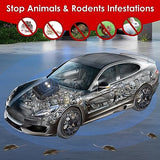 2 Pack Ultrasonic Rodent Repellent for Car Engines Under Hood Animal Repeller Battery Powered Rat Deterrent Mouse Blocker with LED Strobe Lights Car Truck RV Rodent Defense Vehicle Protection