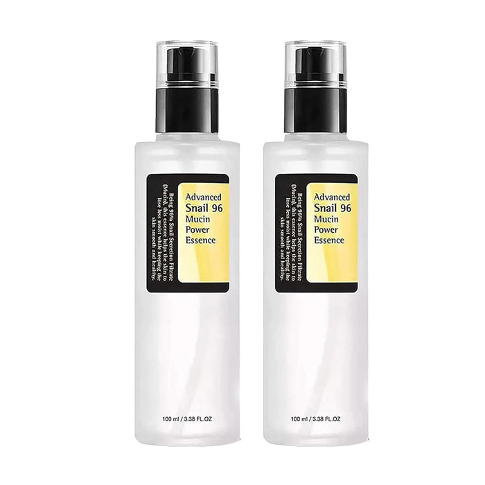 2 Pack Advanced Snail 96 Mucin Power Essence, 100mL 3.38 fl.oz Snail Secret Mucin Serum for Skin Care (2 Pack)