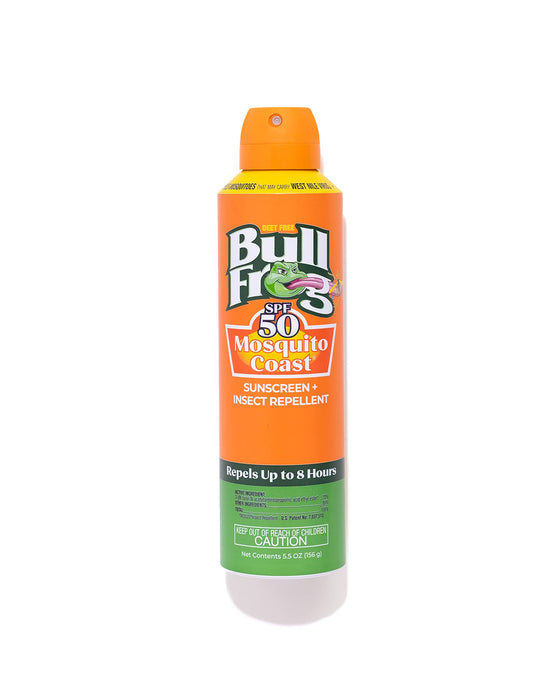 Bullfrog Mosquito Coast Bug Spray Insect Repellent + Sunscreen SPF 50, Continuous Spray 5.5oz