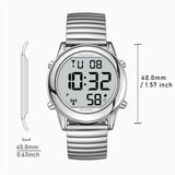 Hearkent Atomic Digital Talking Watch for Elderly Receives US Signals Automatic Time and Date Correction Big Numbers Easy to See Loud and Clear Male English Speaking