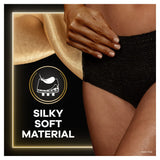 Always Zzzs Overnight Disposable Period Underwear for Women, Size Large, Black Period Panties, Leakproof, Large, 14 Count