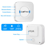 CallToU Caregiver Pager Elderly Alert Call Button for Seniors Smart Patient Call Bell Wireless Emergency Button System Adult Monitors at Home 3 Plugin Receivers 3 Waterproof Portable Transmitters