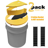 Bucket Lid Mouse Rat Trap, Mouse Catching Tool, Trap Door Style, Multi Catch, Auto Reset, Indoor Outdoor, 5 Gallon Bucket Compatible (Yellow)