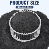 Sasylvia 6.6 lb 3 Pack Station Sand Refill, 6.6 lb Black Silica Sand for Indoor and Outdoor Facilities