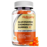 HOLLEGEND Glucosamine Chondroitin Gummies Sugar Free, Joint Support Gummies Supplements for Adults Men & Women, 1500mg Glucosamine Chewables with MSM Turmeric, 60 Count