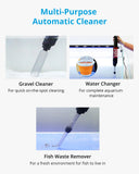 NICREW Electric Gravel Vacuum for Aquarium, Automatic Fish Tank Gravel Cleaner, 2 in 1 Aquarium Siphon Vacuum for Medium and Large Tanks