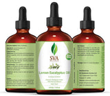 SVA Lemon Eucalyptus Essential Oil 4 Oz - 100% Pure, Natural, Premium Therapeutic Grade Eucalyptus Citriodora, Perfect for Radiant Skin, Healthy Hair, Soaps, Candles, Aromatherapy, Diffuser.