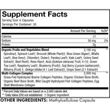 Codeage Multi Collagen Protein + Organic Raw Greens Superfood Capsules Supplement, 21 Fruits & Veggies, Grass-Fed Hydrolyzed Collagen Peptides, 5 Types All-in-One, 180 Count