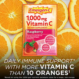 Emergen-C 1000mg Vitamin C Powder, with Antioxidants, B Vitamins and Electrolytes, Immunity Supplements for Immune Support, Caffeine Free Fizzy Drink Mix, Raspberry Flavor - 10 Count