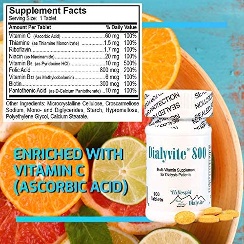 Hillestad Labs Dialyvite 800 Multi-Vitamin Supplement for Dialysis Pat ...