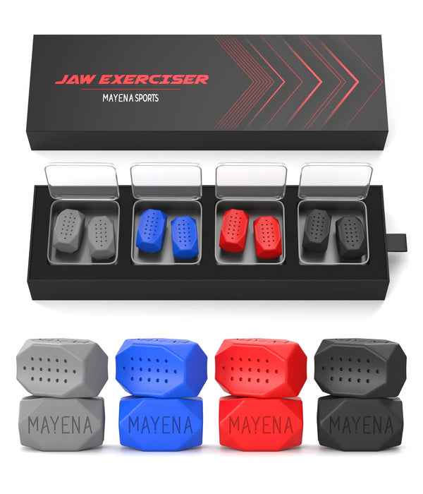 Mayena 4-Level Silicone Jaw Exerciser for Men & Women - Tones, Slims & Defines Jawline
