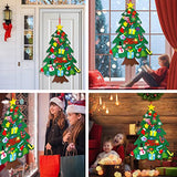 Felt Christmas Tree Set for Toddlers Kids with Led String Light，3.2ft Wall Hanging DIY Christmas Tree with Detachable Ornaments for Xmas Gifts Home Decoration