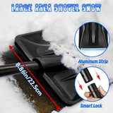 Snow Shovel for Car Driveway, 2024 New Upgrade Snow Shovels for Snow Removal, Lightweight Portable Adjustable Large Capacity Shovel Perfect for Garden, Camping, Snowman Playing and Emergency(Black)