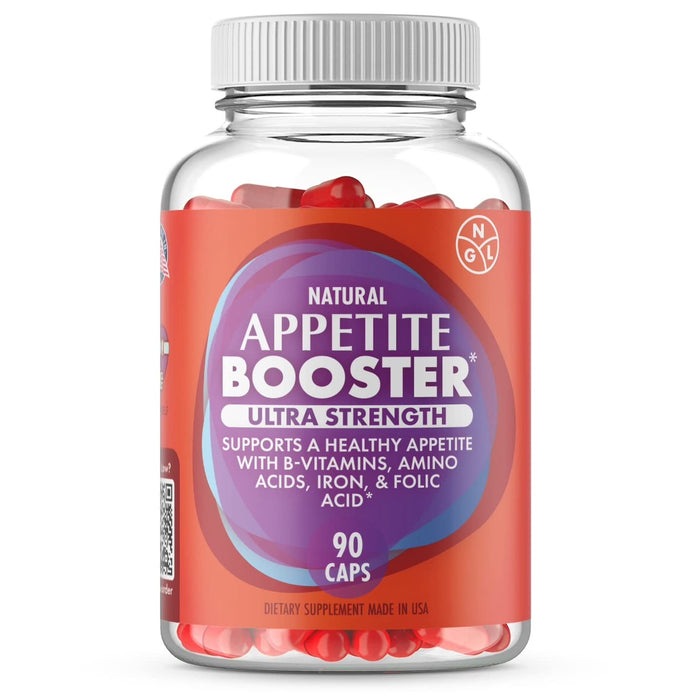 NGL Appetite Booster Pills Extra Strength for Adults Fortified with Lysine, Folic Acid, Iron, Thiamine, B Complex