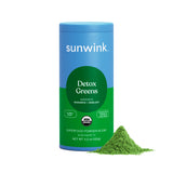 Sunwink Detox Powdered Greens - Organic Super Greens Powder Superfood for Debloat w/Celery, Dandelion, Spirulina - Daily Greens Powder for Gentle Detox - 4.2 oz (20 Servings) For Immune Support