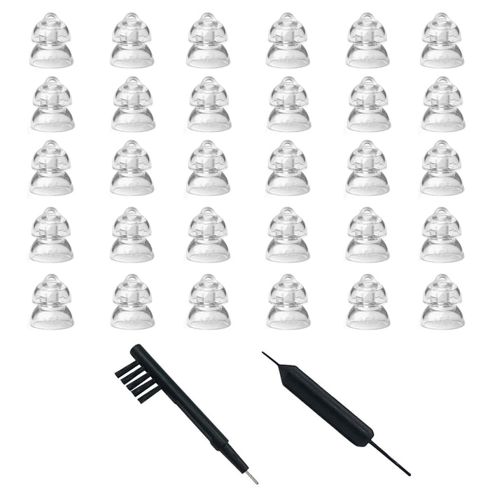 MiniFit Power Domes for Oticon Hearing Aids, 6mm Replacement Domes for Oticon Mini RITE Hearing Aids with Cleaning Brush Tools Kit and Carry Case (6mm)