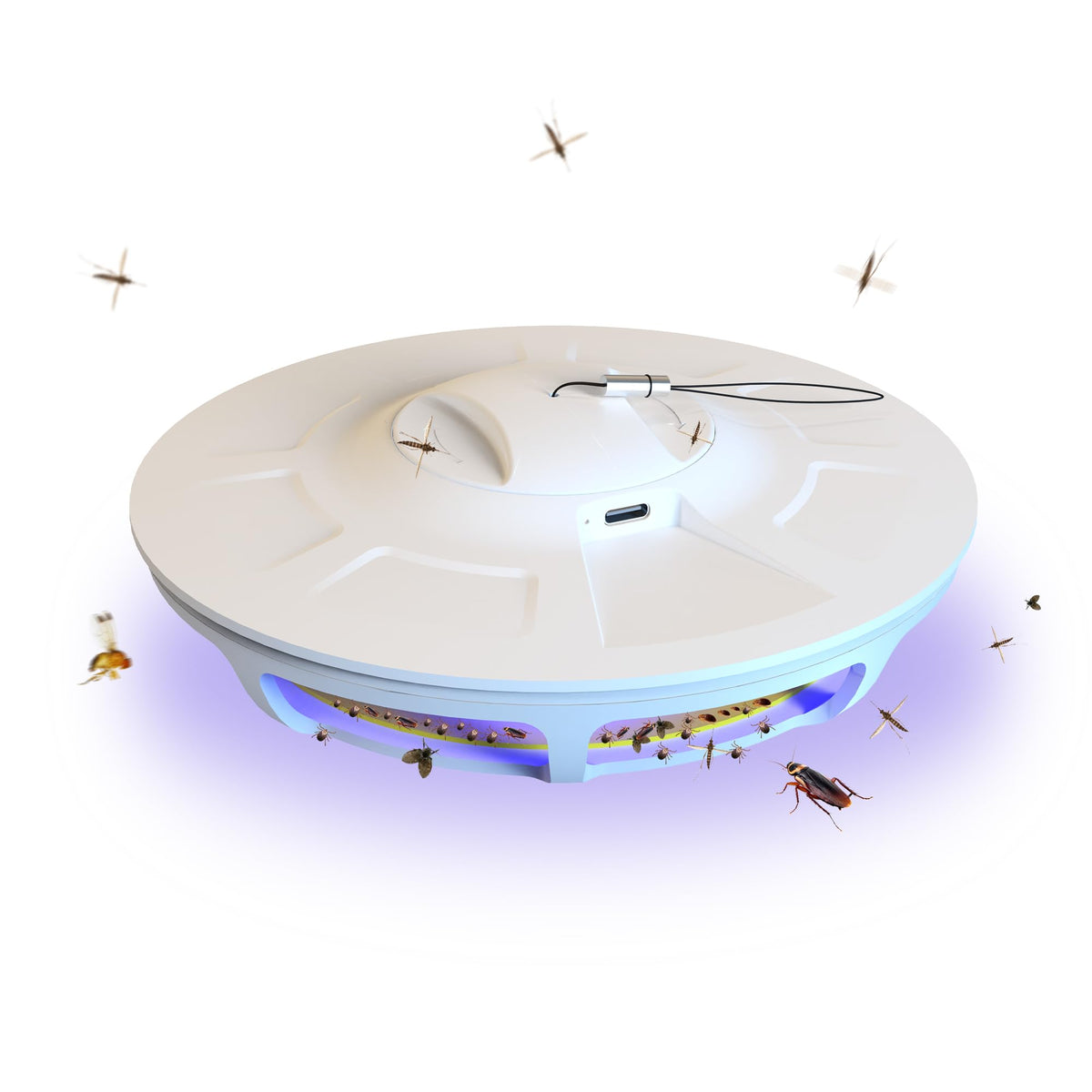 Mosalogic Flea Trap for Inside Your Home Flea Light Trapper Indoor Fly