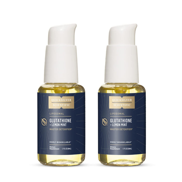 Quicksilver Scientific Liposomal Glutathione - Superior Absorption Oral Glutathione Supplement for Detox & Immune Support - 100 mg of Liquid Glutathione, Gluten Free & Dairy Free (1.7 fl oz / 2 Pack)