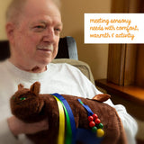Twiddle Muff - Premium Dementia Activities for Seniors - Comforting Alzheimer’s Products for Elderly - Engaging Sensory Items for Adults and Kids (Brown Cat)