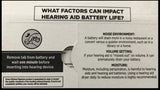 Kirkland Signature Premium Quality Hearing Aid Batteries 48 pack 1.45 Volt Mercury Free Various Sizes (Size 13)