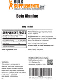 BULKSUPPLEMENTS.COM Beta Alanine Powder - Beta Alanine Pre Workout, Beta Alanine 3000mg - Beta Alanine 500g, Beta Alanine Bulk - Unflavored, Pure & Gluten Free, 3g per Serving, 500g (1.1 lbs)