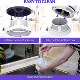 Bug Zapper, Fruit Flies Trap, Electric Mosquito & Fly Zappers/Killer - Insect Attractant Trap Powerful Little Gnats, Hangable Mosquito Lamp for Home, Indoor, Outdoor, Patio (Black)