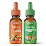 Simply Nature's Promise - Fruit and Vegetable Supplements - Liquid Drops - Made with Whole Food Superfoods, Packed Vitamins & Minerals - Soy Free - Made in The USA