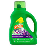 Gain + Aroma Boost Laundry Detergent Liquid Soap, Moonlight Breeze Scent, 45 Loads, 65 Fl Oz, Pack Of 2, He Compatible