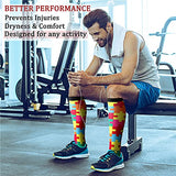 CHARMKING Compression Socks for Women & Men (8 Pairs) 15-20 mmHg Graduated Copper Support Socks are Best for Pregnant, Nurses - Boost Performance, Circulation, Knee High & Wide Calf (S/M, Multi 23)