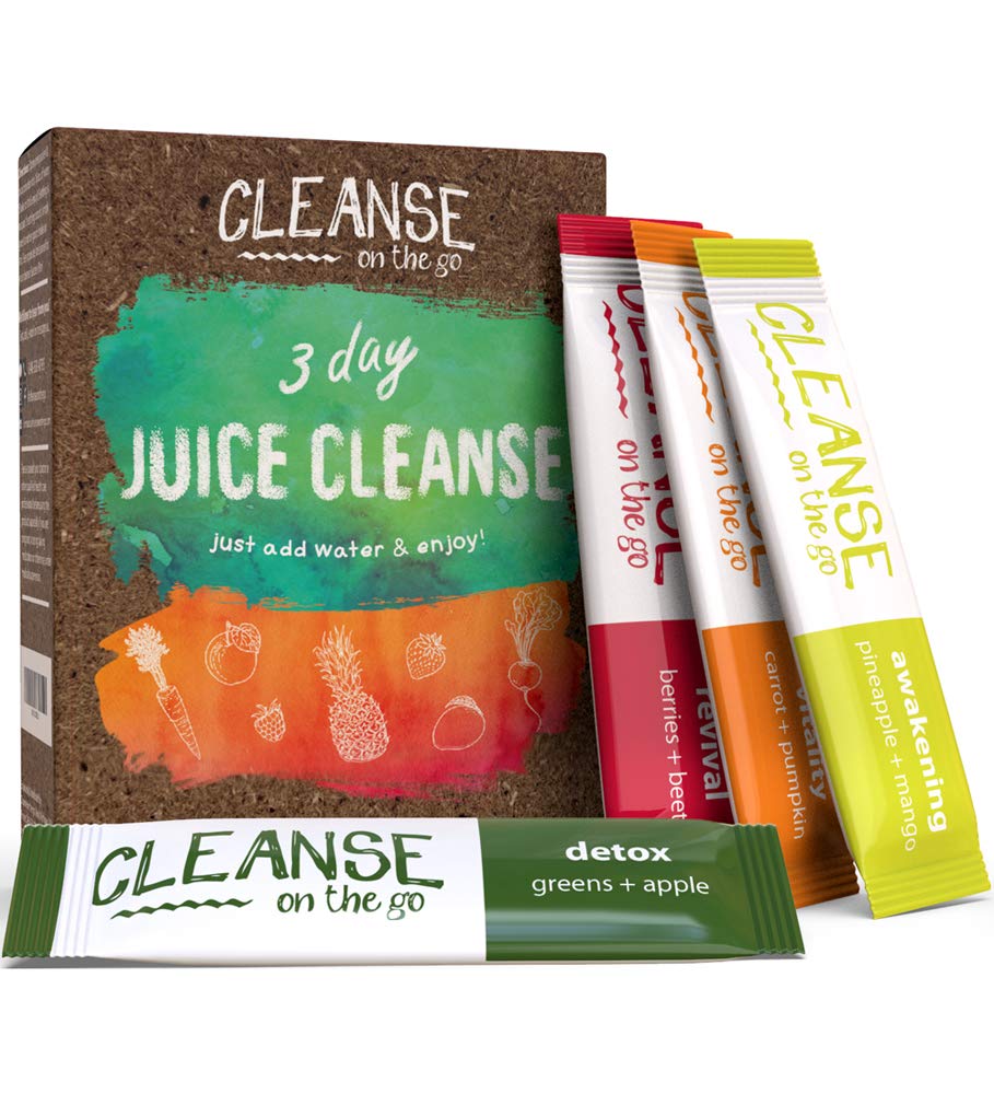 CLEANSE on the go - 3 Day Juice Cleanse - Just Add Water - 21 Powder P