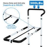 Bed Rails for Elderly Adults Safety - Adjustable Bed Cane with Non-Slip Ergonomic Handle and Storage Pocket, Stable Bed Assist Rails for Seniors Hold up to 300 Lbs and Fit All Beds, Tool-Free Assembly