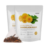 YMORD Dandelion Root Tea Bags | Roasted Long & Thick Dandelion Root | Supports Kidney Function | 100% Natural Detox Tea | Non-GMO, Vegan, Caffeine Free | 8.46oz | 40 Pyramid Sachets Total | Pack of 2