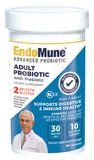 Endomune Advanced Adult Multi-Strain Probiotic Supplement with Prebiotic | 10 Strains, 30 Billion CFU | Physician Formulated (60-Count)