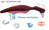 Premium Hard Denture Brush Toothbrush, Cleaning Brush, Multi-Layered Bristles & Portable Denture Double Sided Brush, Denture Care(Pack of 2)