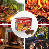 Fire Starter Squares 192 - Fire Starters for Fireplace,Chimney,BBQ Grill,Camping Fire,Wood Stove - Water Resistant and Safe Odourless - Camping Accessories