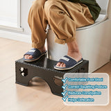 Foldable Toilet Stool, 7 inches Healthy Squatting Posture Poop Stool with Anti-Slip Feet by CHEAGO, Portable Travel Foot Stool for Toilet, Unique Folding Design Compact&Wide footrest